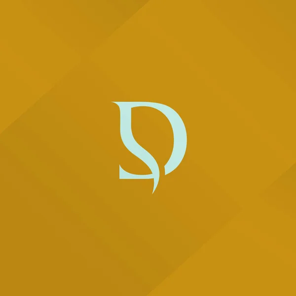 Logo pojedynczej litery D — Wektor stockowy