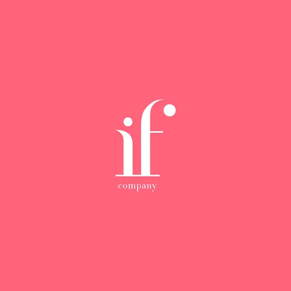 I & F Letter Logo — Stock Vector