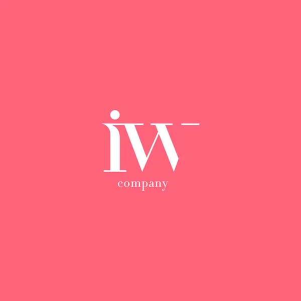 I idealna W list Logo — Wektor stockowy