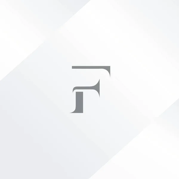 F tek harf Logo — Stok Vektör