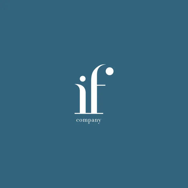 Én & F-Letter logó — Stock Vector