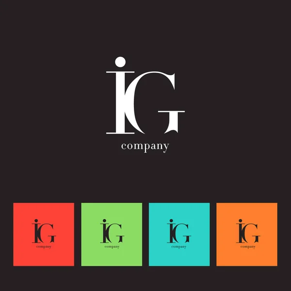 I & G Letter Logo — Stock Vector