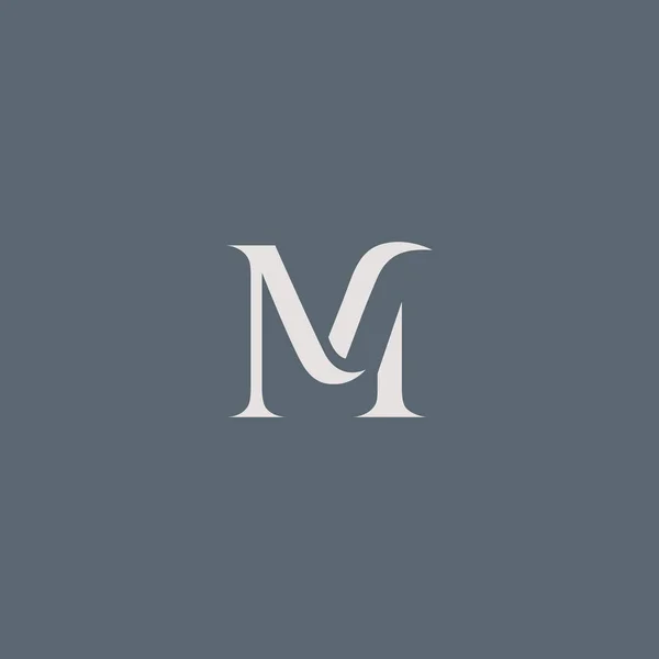 M één Letter Logo — Stockvector