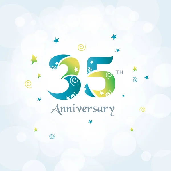 Anniversary logo icon — Stock Vector