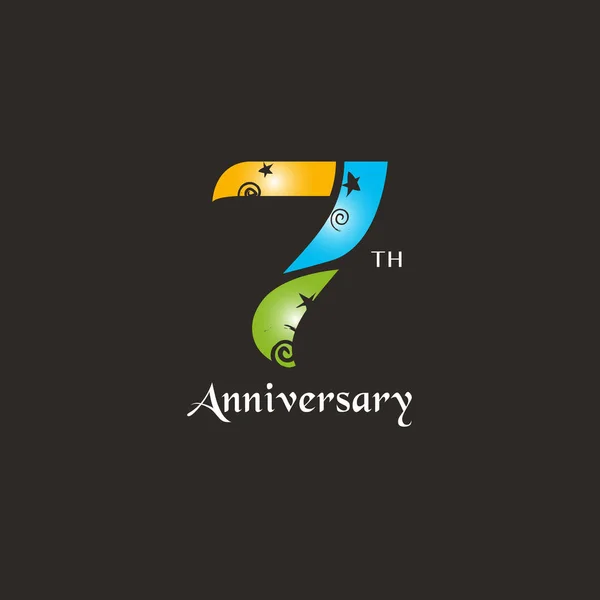 Icono del logotipo del aniversario — Archivo Imágenes Vectoriales