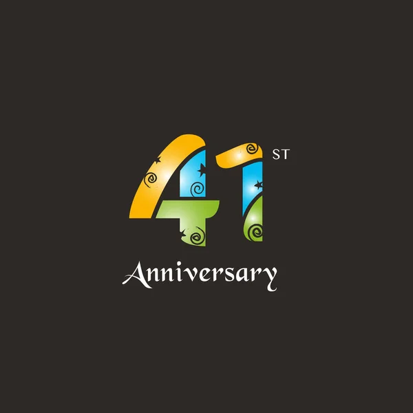 Icono del logotipo del aniversario — Archivo Imágenes Vectoriales