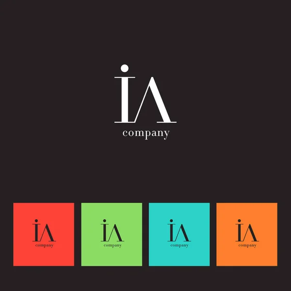 Logo lettera I & A — Vettoriale Stock