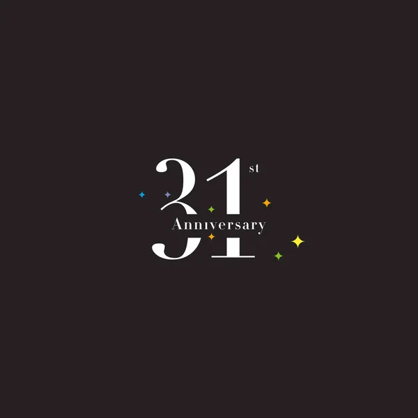 31 rocznica ikona logo — Wektor stockowy