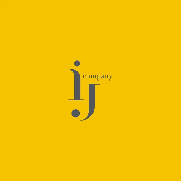 Logotipo de letra I & J — Vector de stock