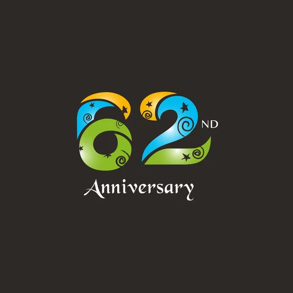 Icono del logotipo del aniversario — Archivo Imágenes Vectoriales