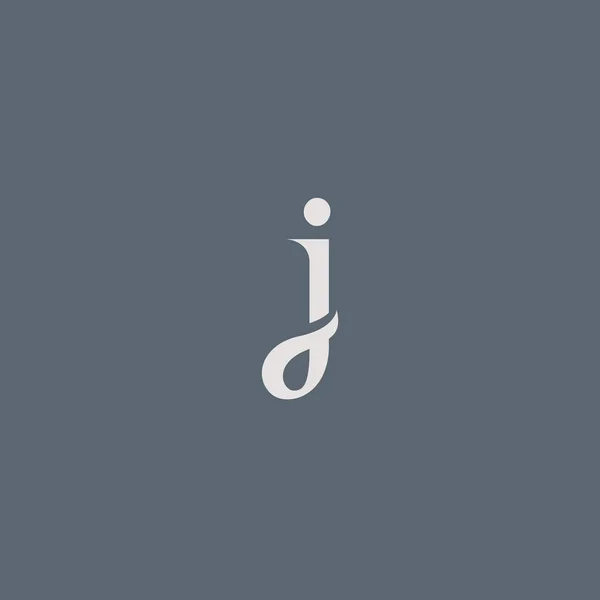 J Logo mit nur einem Buchstaben — Stockvektor
