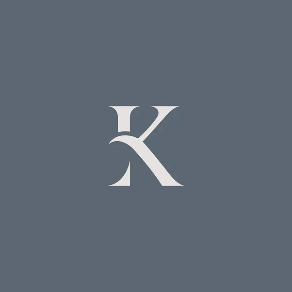 K Single Letter Logo — Stock Vector