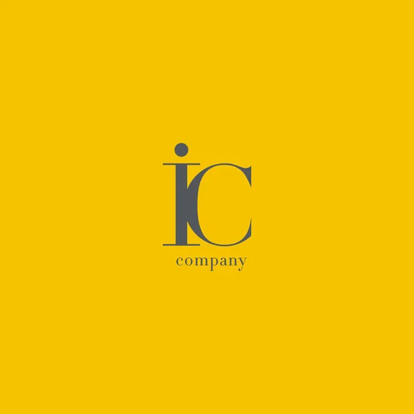 I & C Letter Logo — Stock Vector