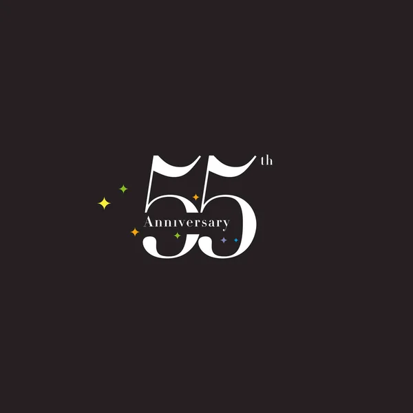 Icône du logo du 55e anniversaire — Image vectorielle