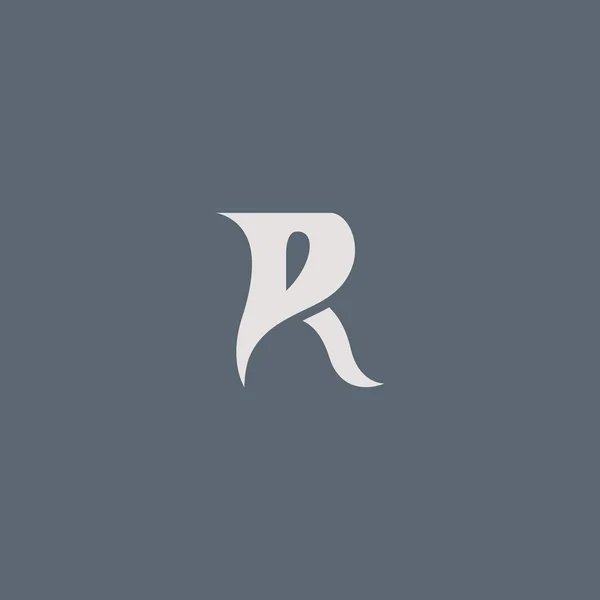 R Logo lettera singola — Vettoriale Stock