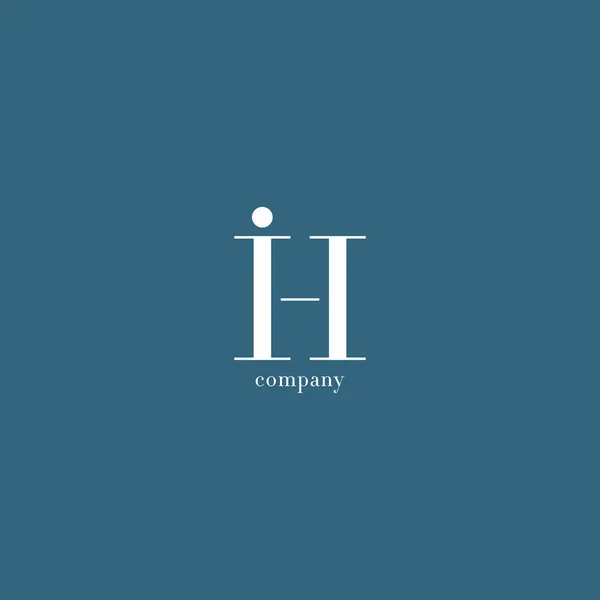 Ik & H brief Logo — Stockvector