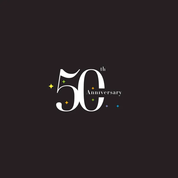50th Anniversary logo icon — Stock Vector