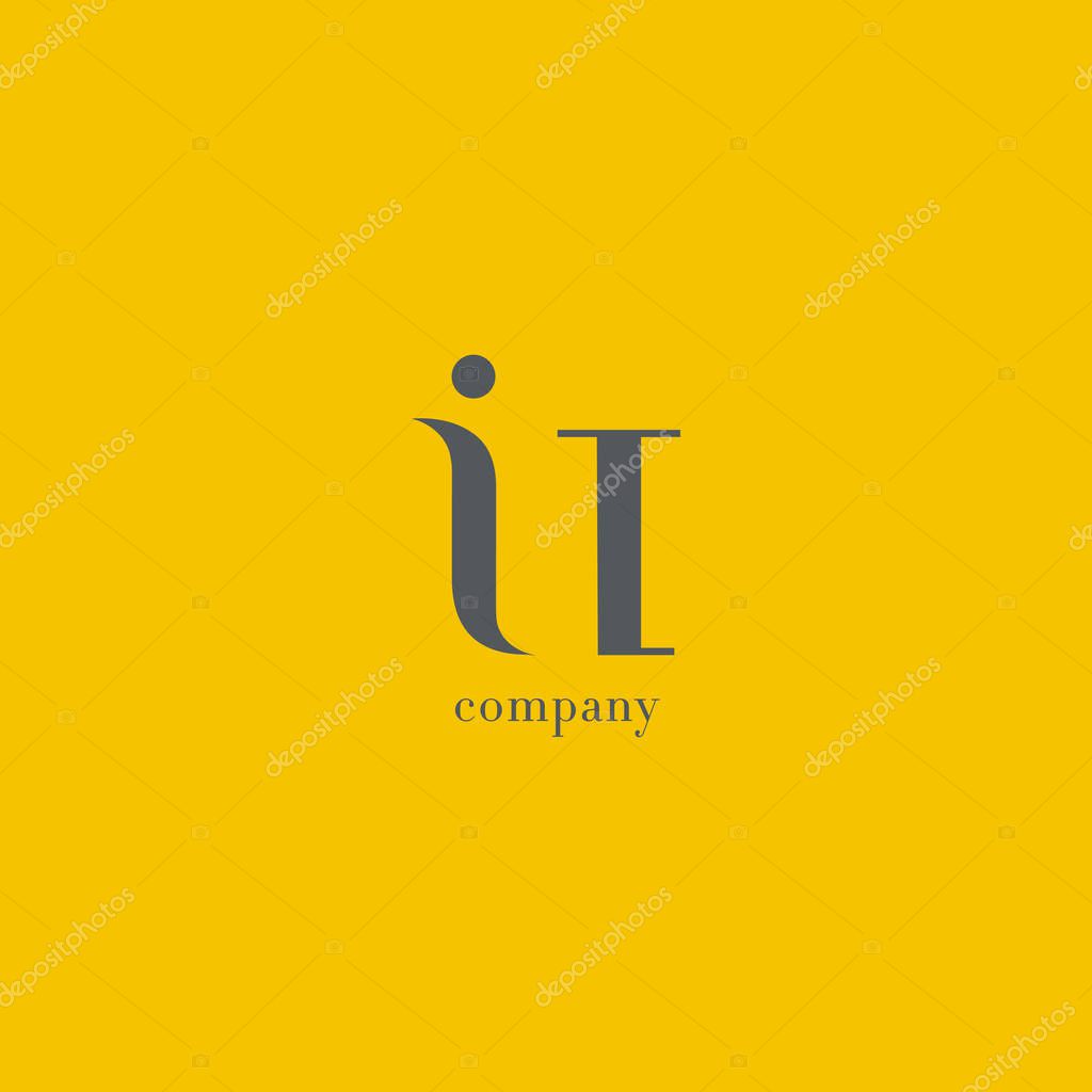 I & U Letter Logo, with Business Card Template Vector illustration