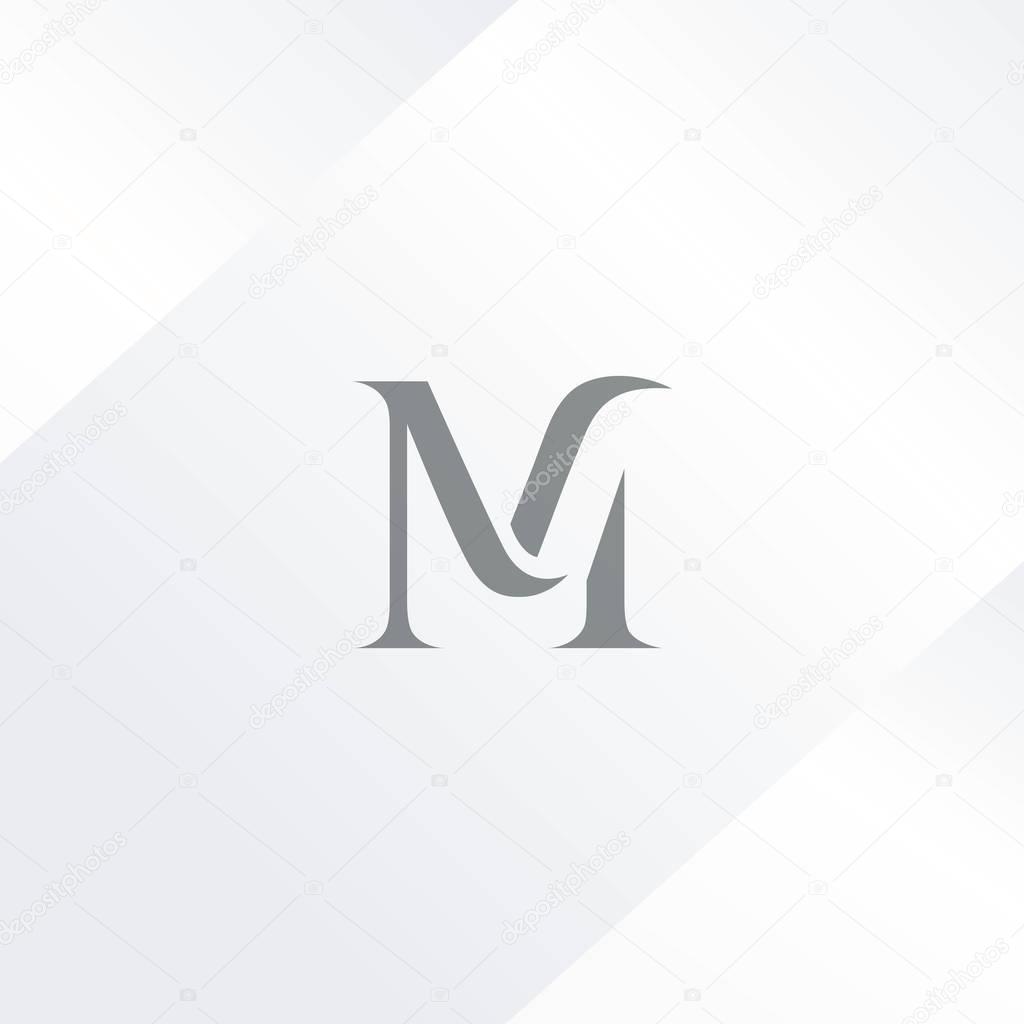 M Single Letter Logo Icon Template, Vector Illustration