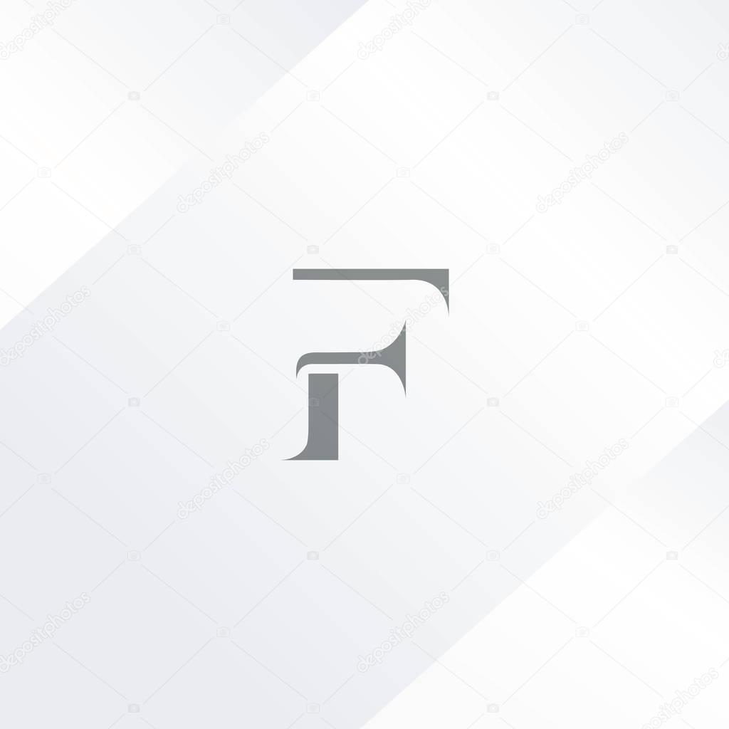 F Single Letter Logo Icon Template, Vector Illustration