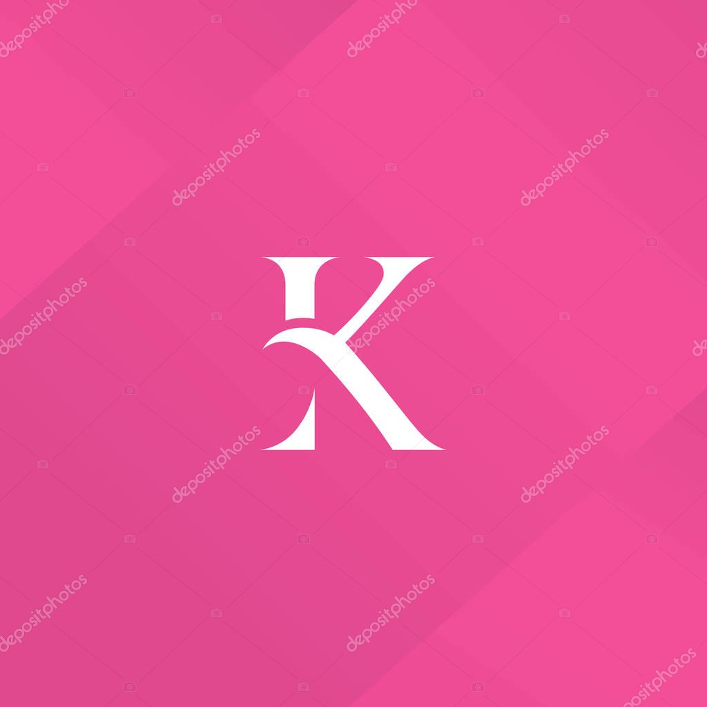 K Single Letter Logo Icon Template, Vector Illustration