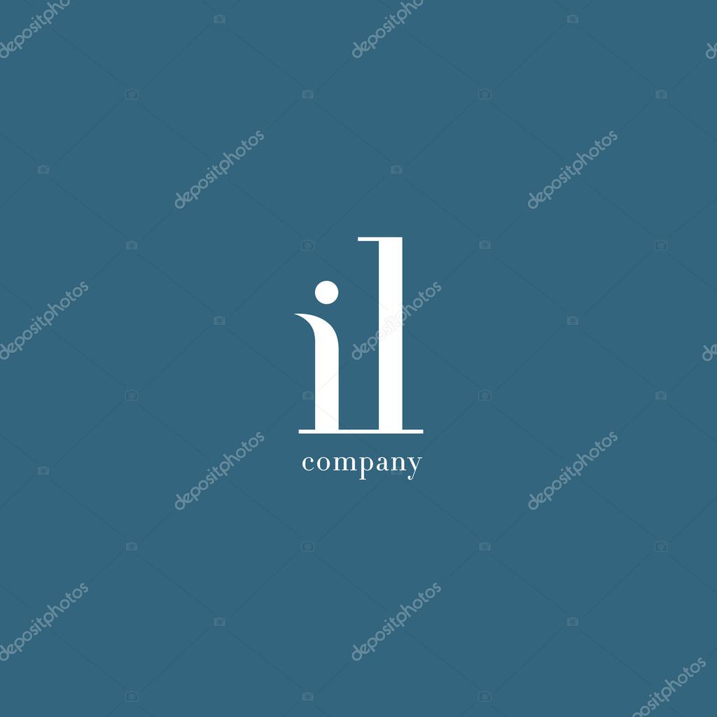 I & L Letter Logo, with Business Card Template Vector illustration
