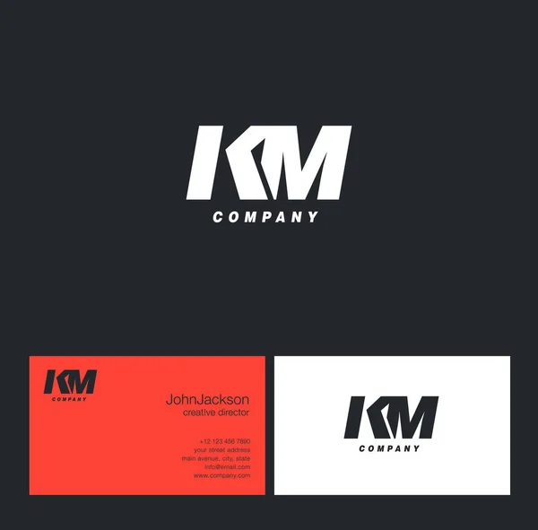 Logo lettre K & M — Image vectorielle