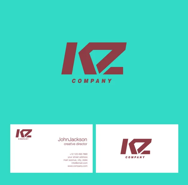 Logotipo de letra K & Z — Archivo Imágenes Vectoriales