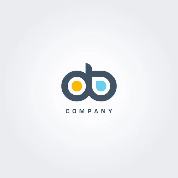 Gemengde gezamenlijke brief Logo pictogram — Stockvector