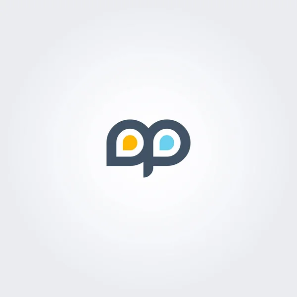 Lettera congiunta mista icona del logo — Vettoriale Stock