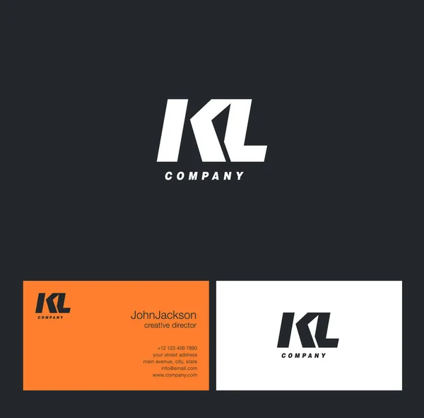 K 和 L 字母徽标 — 图库矢量图片