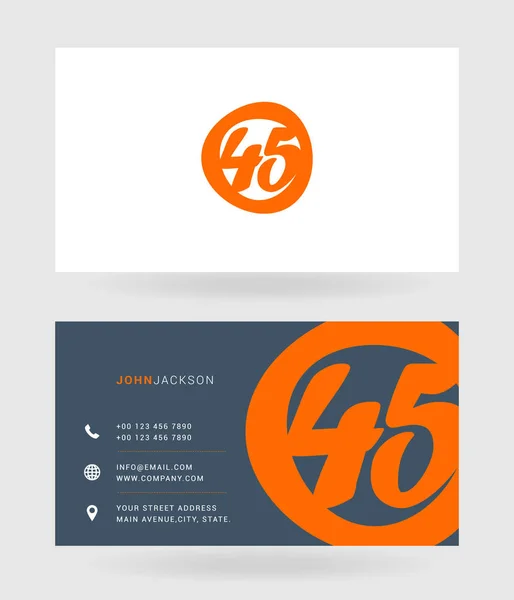 45 nummer Logo — Stockvector