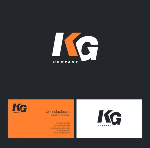 K & G Letter Logo — Stock Vector