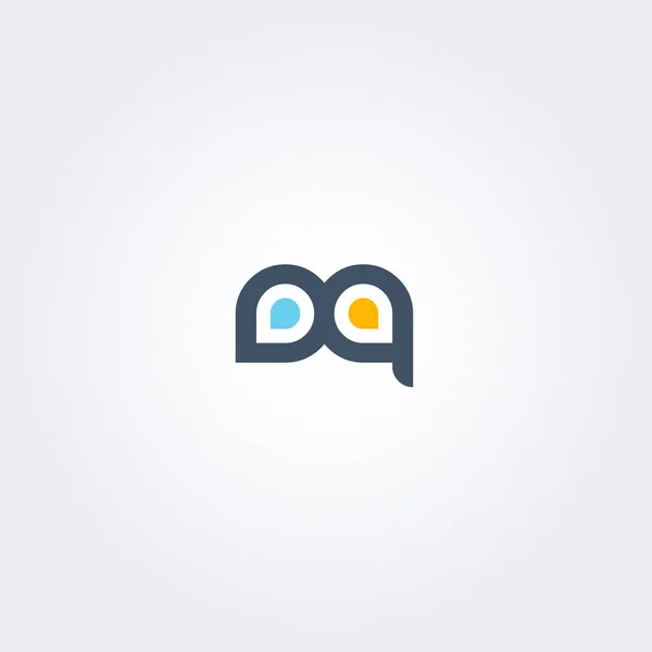 Karışık ortak mektup Logo Simge — Stok Vektör