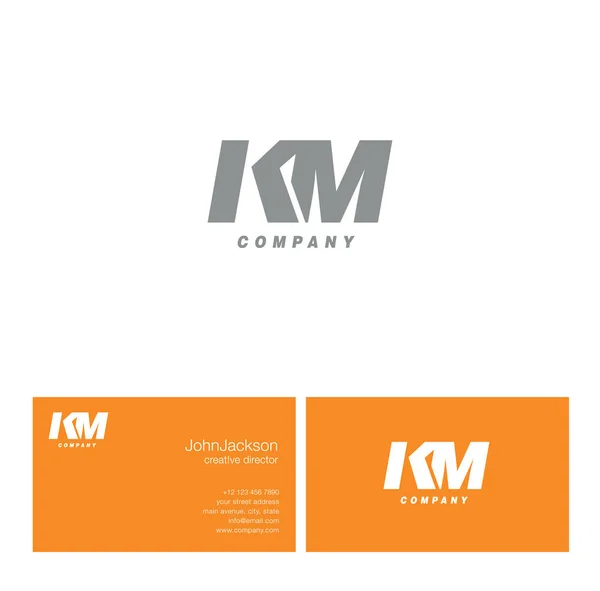 Logo lettre K & M — Image vectorielle