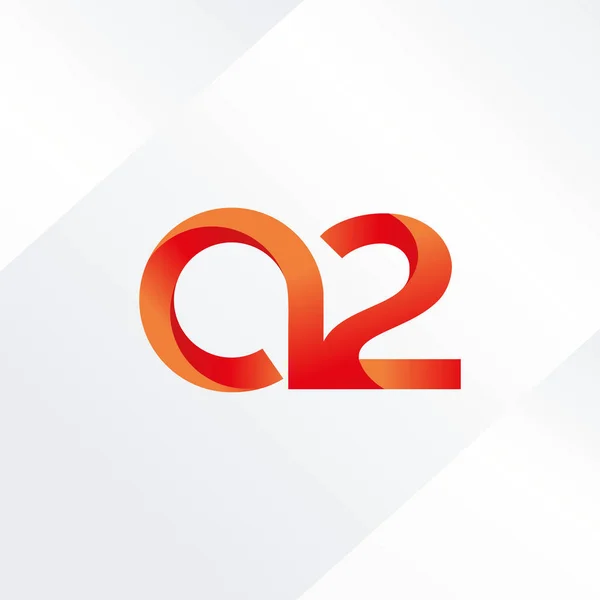 Brief en nummer logo A2 — Stockvector