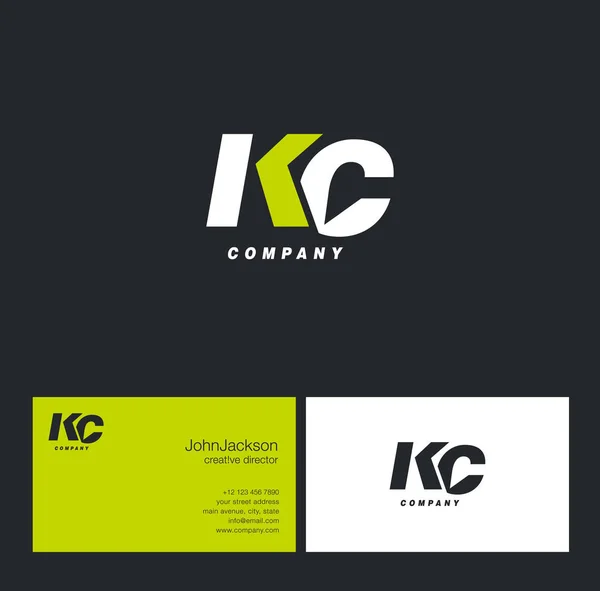 K ve C harfi Logo — Stok Vektör