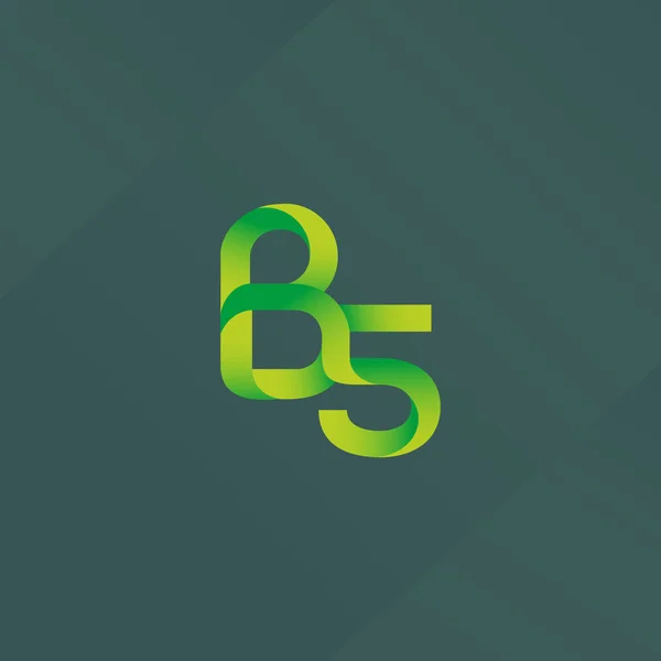 Brief en nummer logo B5 — Stockvector