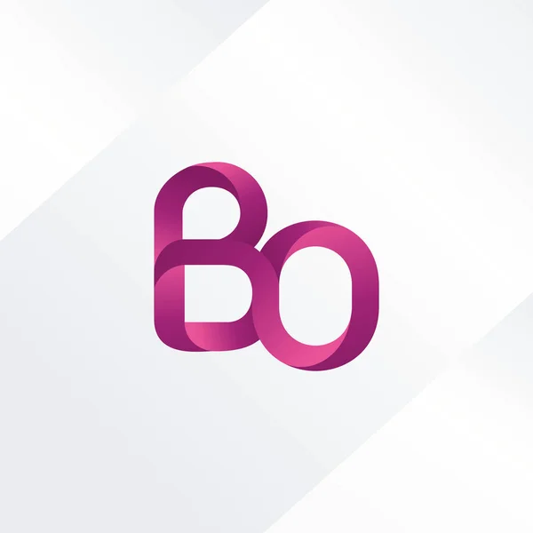 Lettre et numéro logo B0 — Image vectorielle