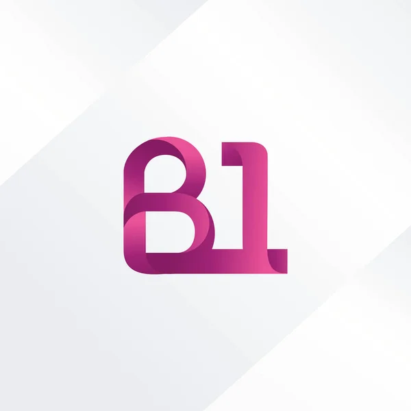 Lettre et numéro logo B1 — Image vectorielle