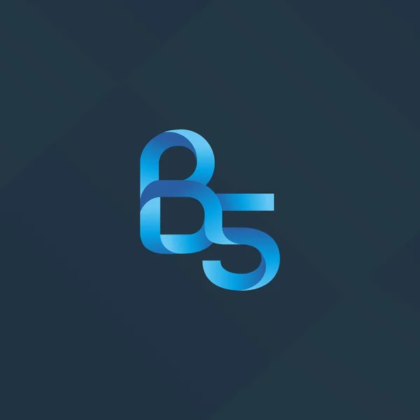 Litery i liczby logo B5 — Wektor stockowy