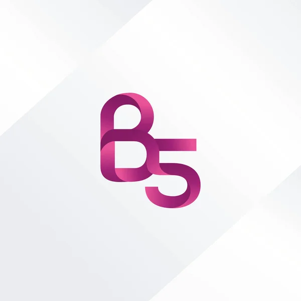 Harf ve sayı logosu B5 — Stok Vektör