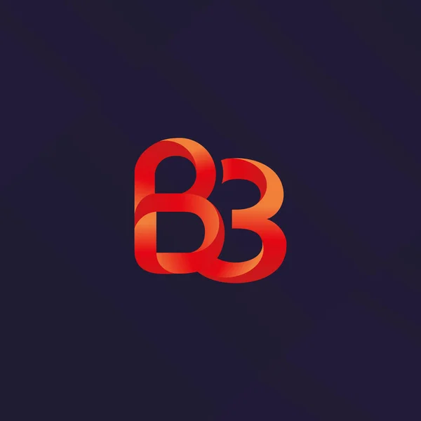 Lettre et numéro logo B3 — Image vectorielle