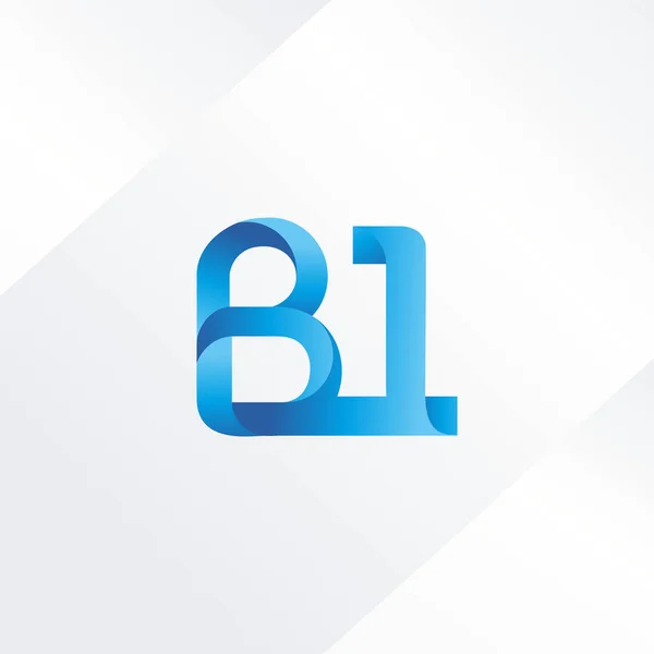 Brev och antal logotyp B1 — Stock vektor