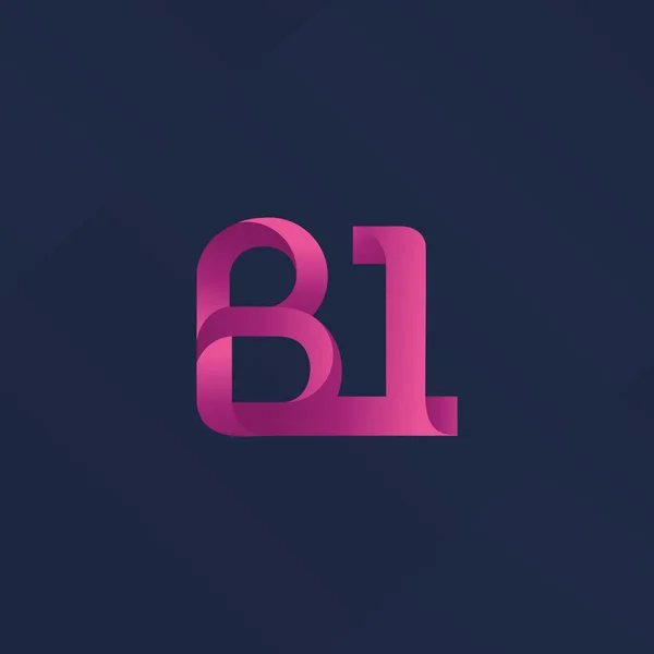 Lettre et numéro logo B1 — Image vectorielle
