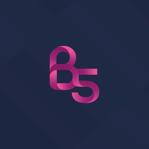 Logotipo de letra y número B5 — Archivo Imágenes Vectoriales