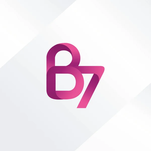 Logotipo da letra e do número B7 —  Vetores de Stock