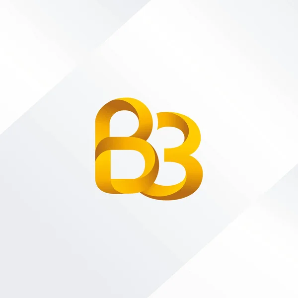 Brief en nummer logo B3 — Stockvector