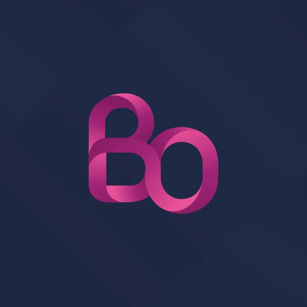 Lettre et numéro logo B0 — Image vectorielle