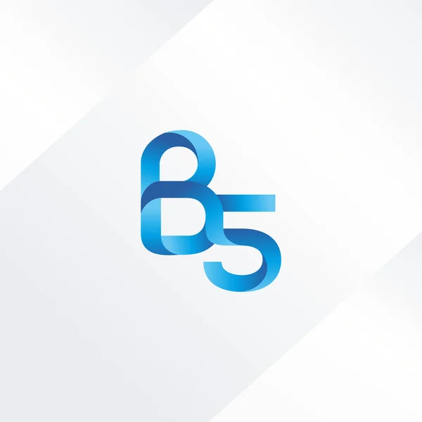 Brev och antal logotyp B5 — Stock vektor